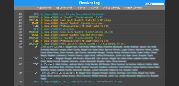 HTML Log feature screenshot