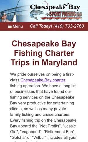 Chesapeake Bay Sport Fishing mobile screenshot